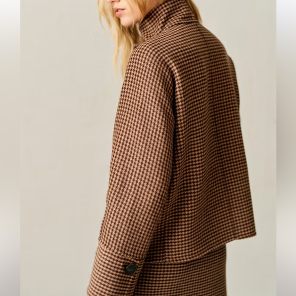Sezane Brown Houndstooth Blazer - Picture 3 of 3